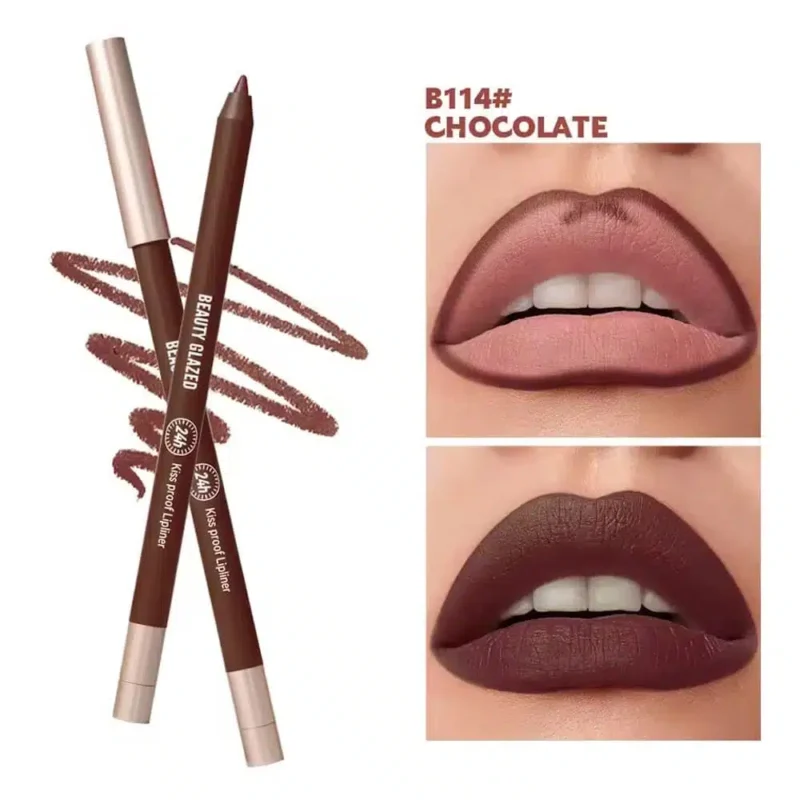 Beauty Glazed Waterproof & Long Lasting Lip Liner – B114 Chocolate