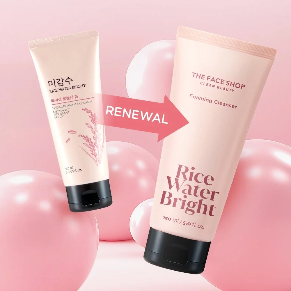 The Face Shop Rice Water Bright Face Foaming Cleanser – 150ml - Image 2