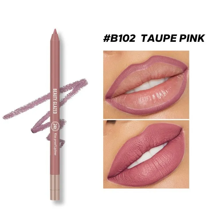 Beauty Glazed Waterproof & Long Lasting Lip Liner – B102 Taupe Pink