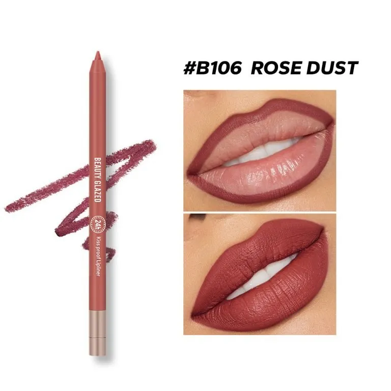 Beauty Glazed Waterproof & Long Lasting Lip Liner – B106 Rose Dust