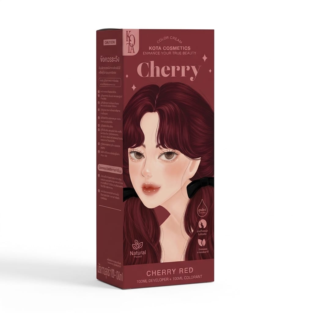 Kota Cosmetics Hair Color Cream Cherry Red