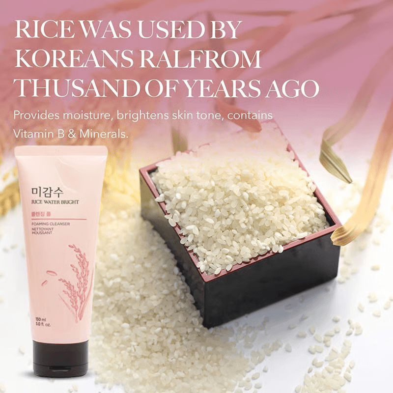 The Face Shop Rice Water Bright Face Foaming Cleanser – 150ml - Image 3