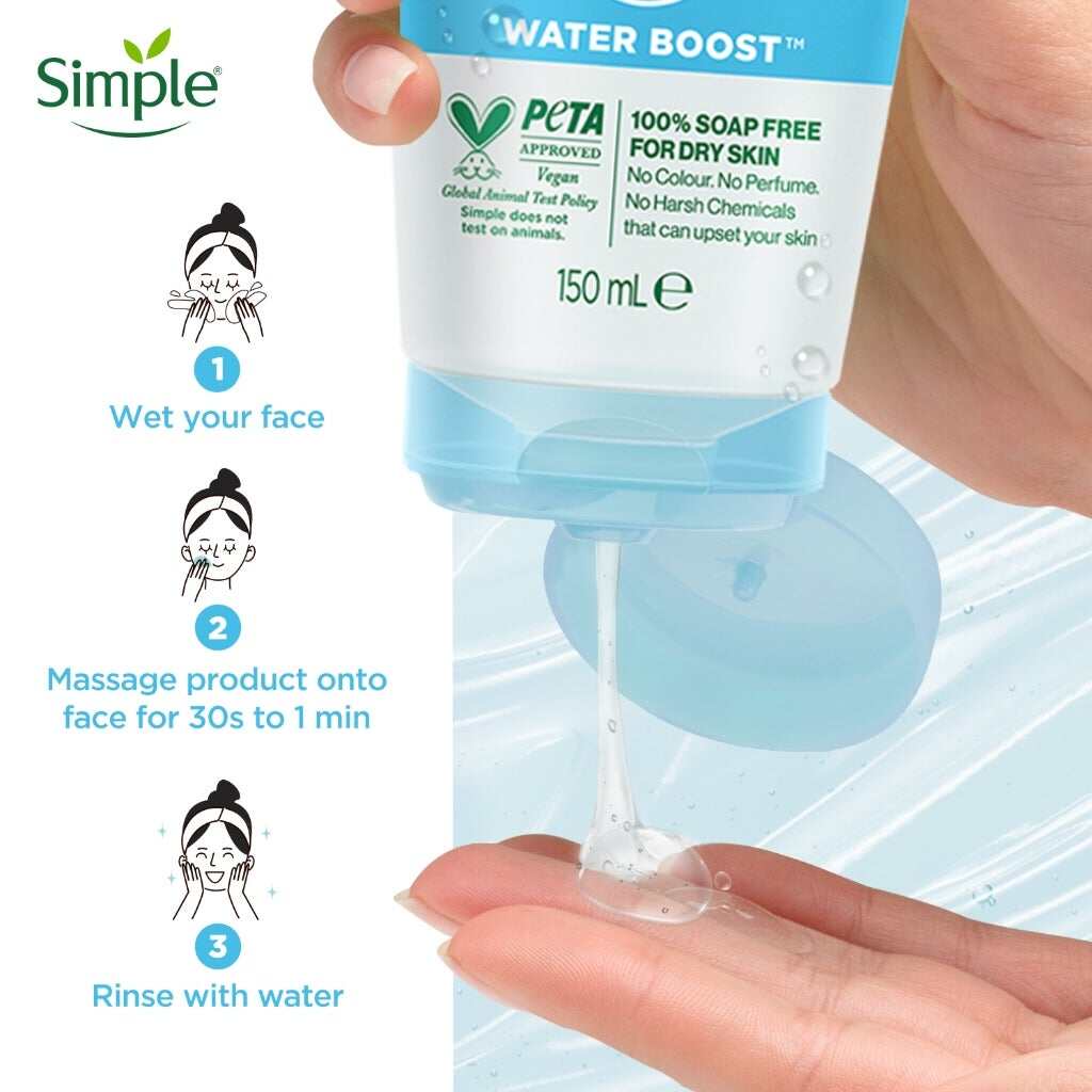 Simple Water Boost Micellar Facial Gel Wash 150ml - Image 2