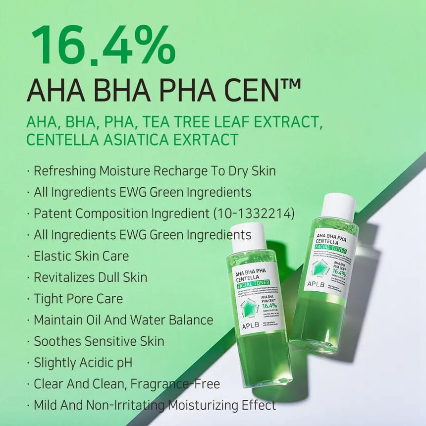 APLB - AHA BHA PHA Centella Facial Toner 160 ml - Image 2